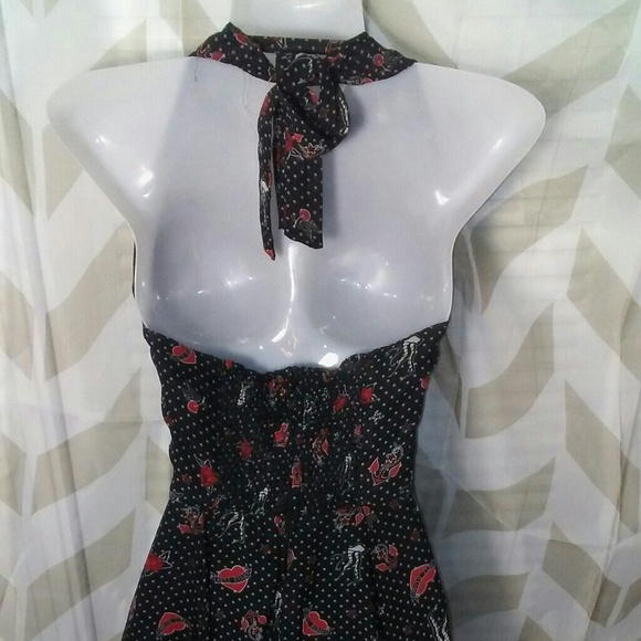 ♦SOLD♦🌹Hell Bunny Vixen Sailor Polka Dots Dress - Picture 6 of 8